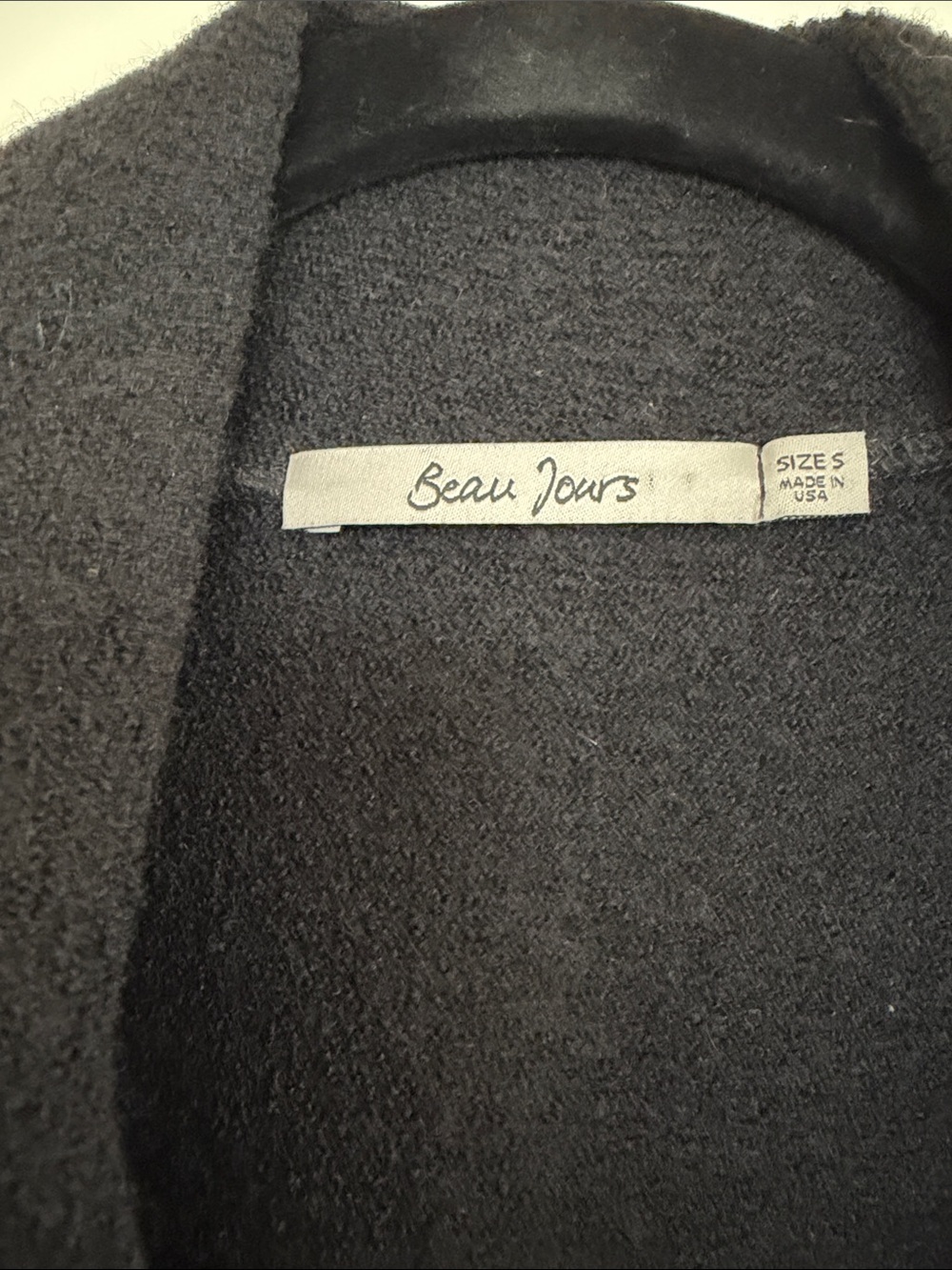 Beau Jours Black Cozy Textured Coat